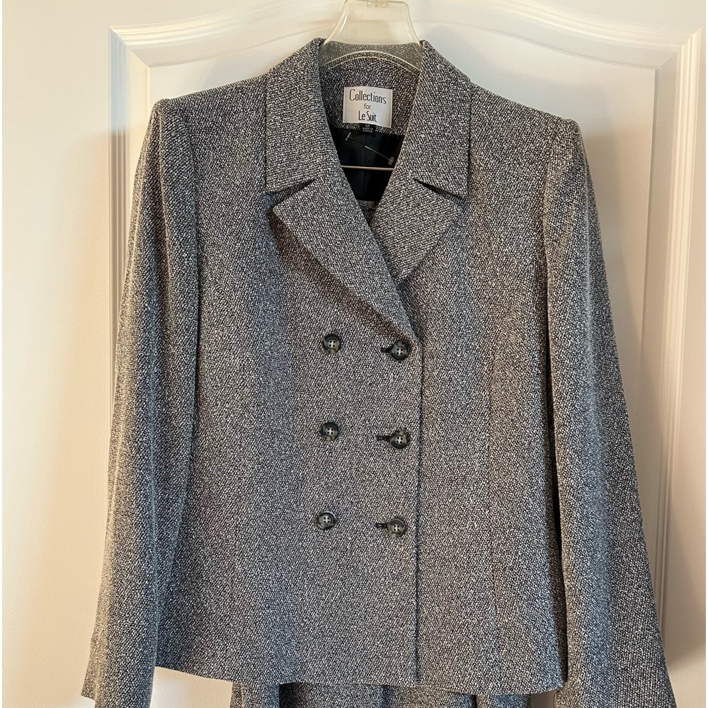 Classic herringbone gray suit by Collections for Le Suit
